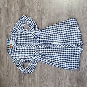 Anthropologie Fervour Gingham Check Plaid Button Down Collared Shirt Dress XXS